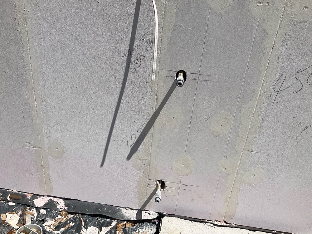 Service penetrations through the walls left unsealed, Clyde